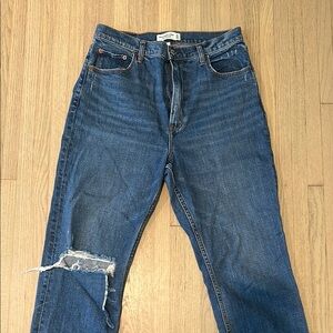 A&F Distressed Blue Jeans